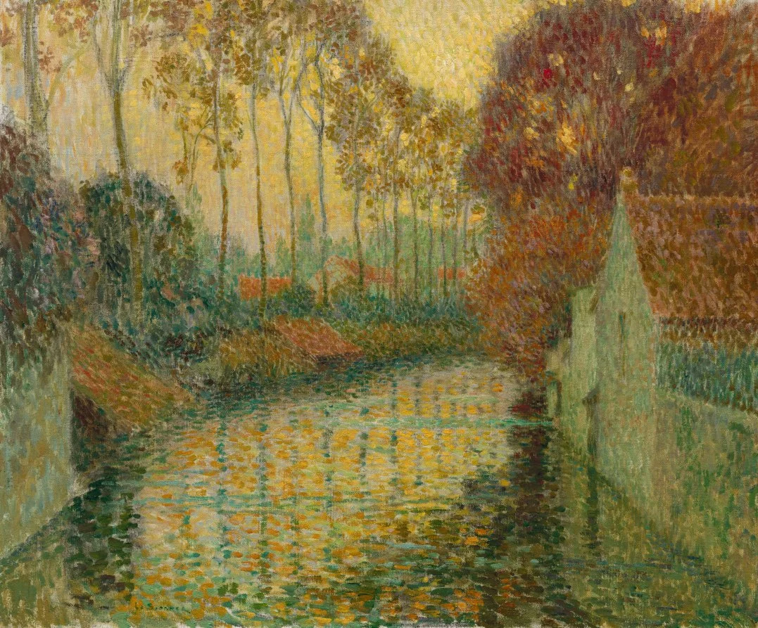 Canal in Autumn (Gisors) — Henri Le Sidaner (French, 1862–1939)