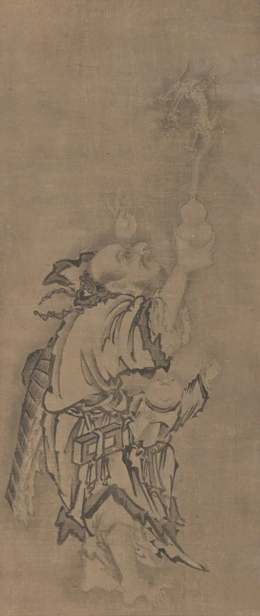Hotei with Daoist Immortals: Immortal with Gourd and Dragon — Kyūseki Tomonobu (Japanese, 1653–1721)