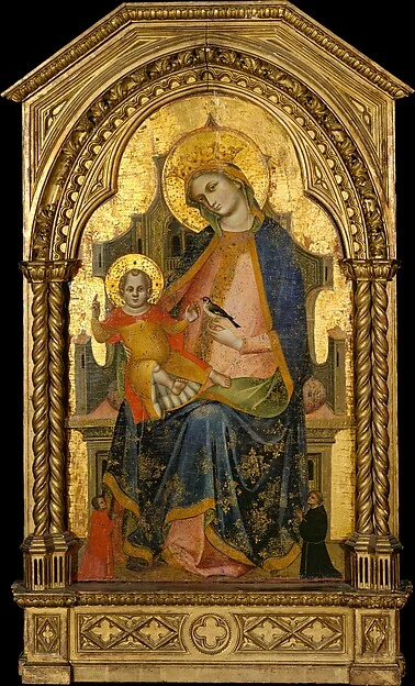 Madonna and Child Enthroned with Two Donors — Lorenzo Veneziano