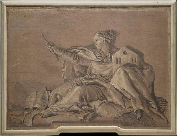 Allegorical Figure Representing Europe — Giovanni Domenico Tiepolo