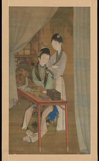 Woman at her dressing table — Leng Mei