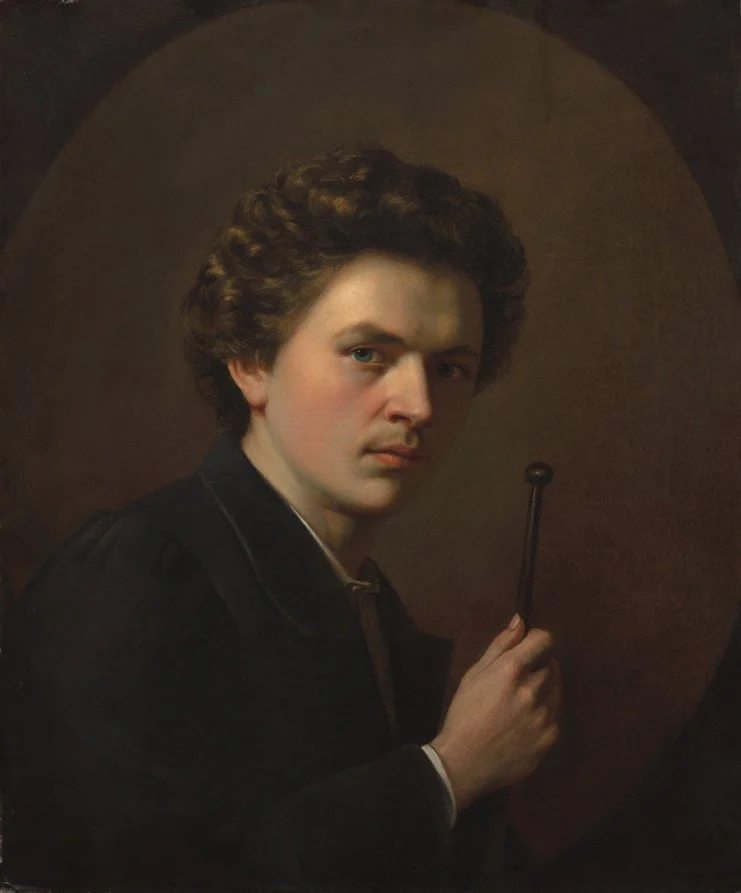 Self-Portrait with a Maulstick — Henri Regnault (French, 1843–1871)