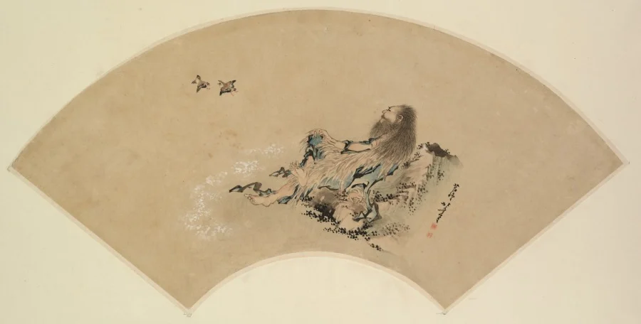Risshi by the Sea Watching Birds — Katsushika Hokusai (Japanese, 1760–1849)