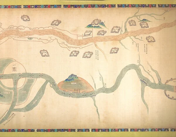 Map of the Grand Canal from Beijing to the Yangzi River — Unidentified artist