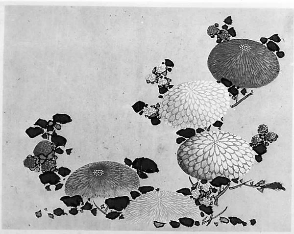 Chrysanthemums — Hokusai School