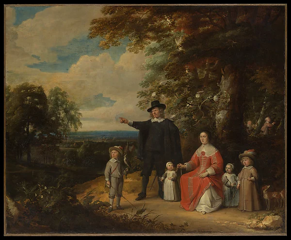 Family Group in a Landscape — Jacques d'Arthois
