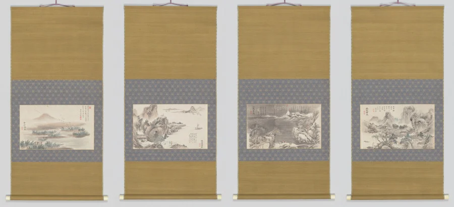 Four Motifs from the Eight Views of Xiao-Xiang — Tani Bunchō (Japanese, 1763–1841)