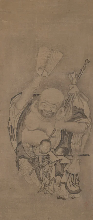 Hotei with Daoist Immortals: Hotei — Kyūseki Tomonobu (Japanese, 1653–1721)