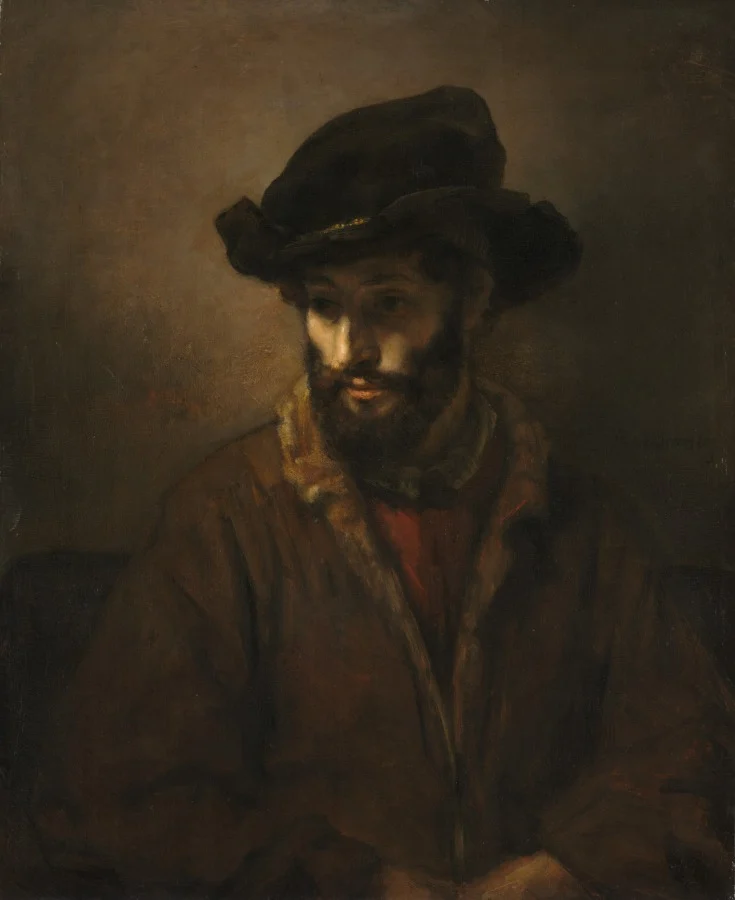 A Bearded Man Wearing a Hat — Rembrandt van Rijn (Dutch, 1606–1669)