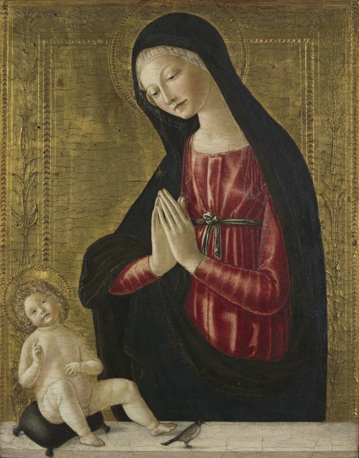 Virgin and Child with a Goldfinch — Neroccio de' Landi (Italian, 1447–1500)